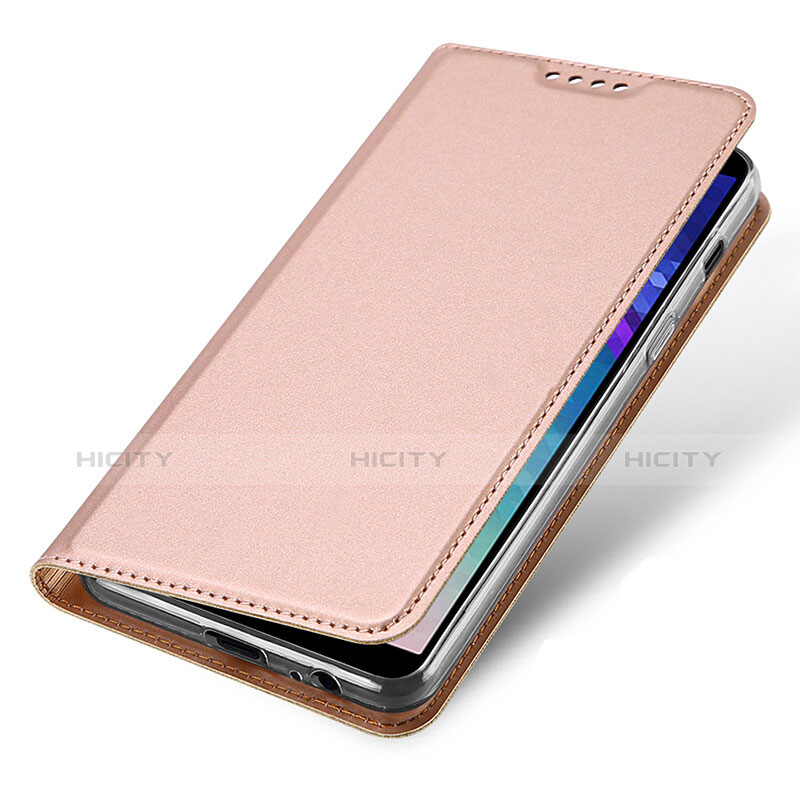 Custodia Portafoglio In Pelle con Supporto per Samsung Galaxy A6 (2018) Oro Rosa