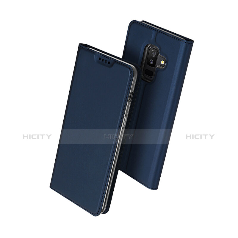 Custodia Portafoglio In Pelle con Supporto per Samsung Galaxy A6 Plus Blu