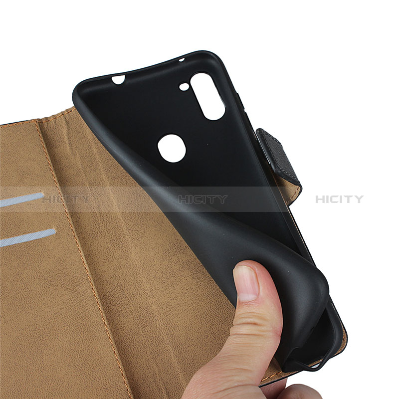 Custodia Portafoglio In Pelle con Supporto per Samsung Galaxy M11 Nero