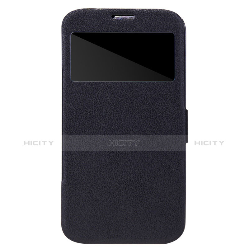 Custodia Portafoglio In Pelle con Supporto per Samsung Galaxy Mega 6.3 i9200 i9205 Nero