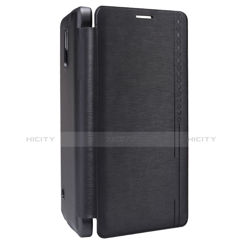 Custodia Portafoglio In Pelle con Supporto per Samsung Galaxy Note 4 SM-N910F Nero