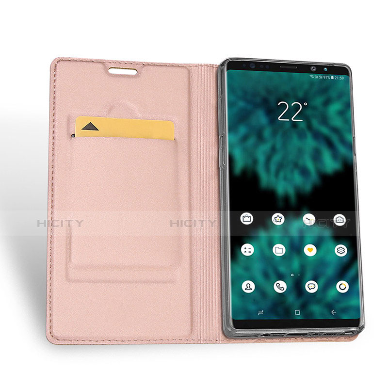 Custodia Portafoglio In Pelle con Supporto per Samsung Galaxy Note 9 Rosa