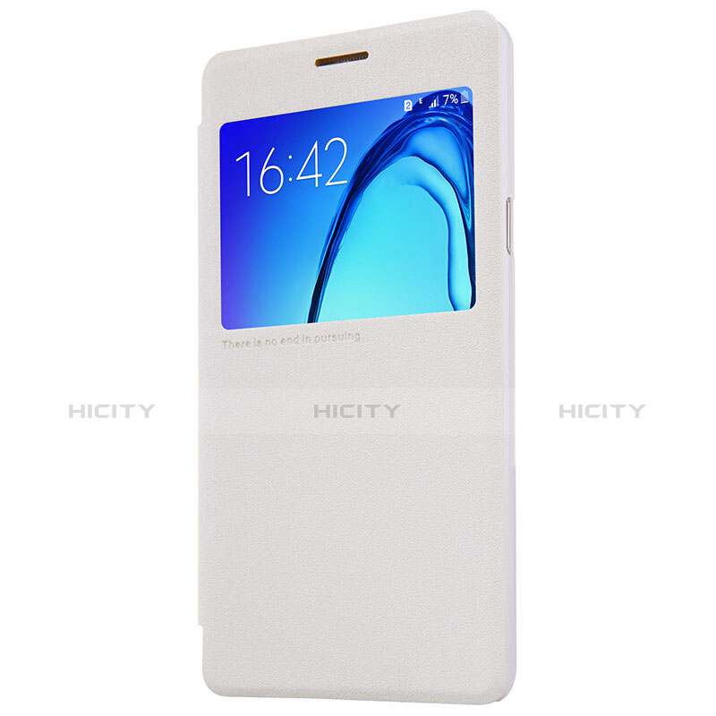 Custodia Portafoglio In Pelle con Supporto per Samsung Galaxy On5 G550FY Bianco