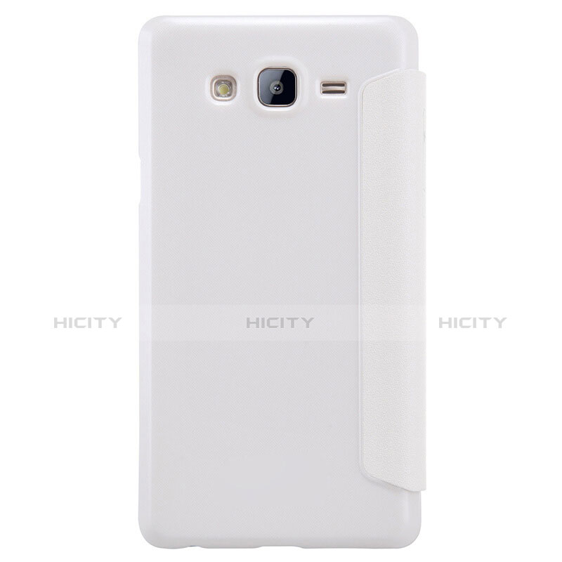 Custodia Portafoglio In Pelle con Supporto per Samsung Galaxy On5 Pro Bianco