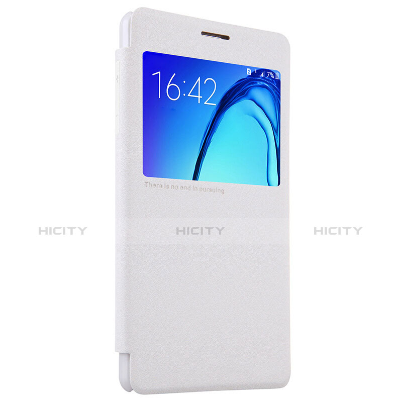 Custodia Portafoglio In Pelle con Supporto per Samsung Galaxy On5 Pro Bianco