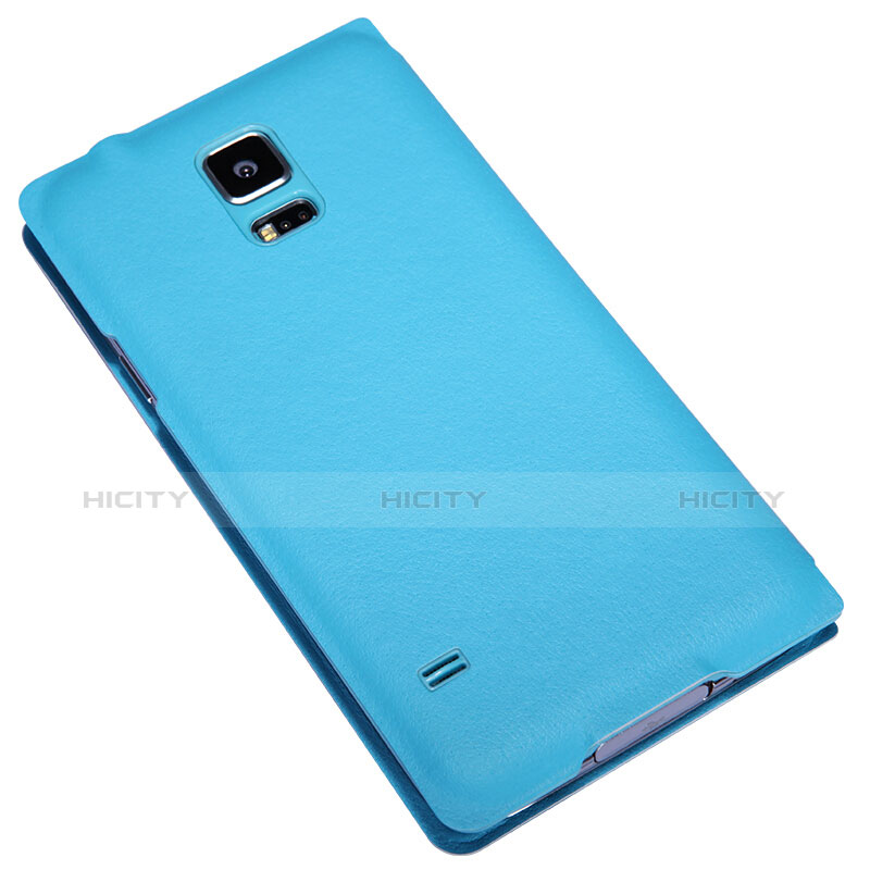 Custodia Portafoglio In Pelle con Supporto per Samsung Galaxy S5 Duos Plus Cielo Blu