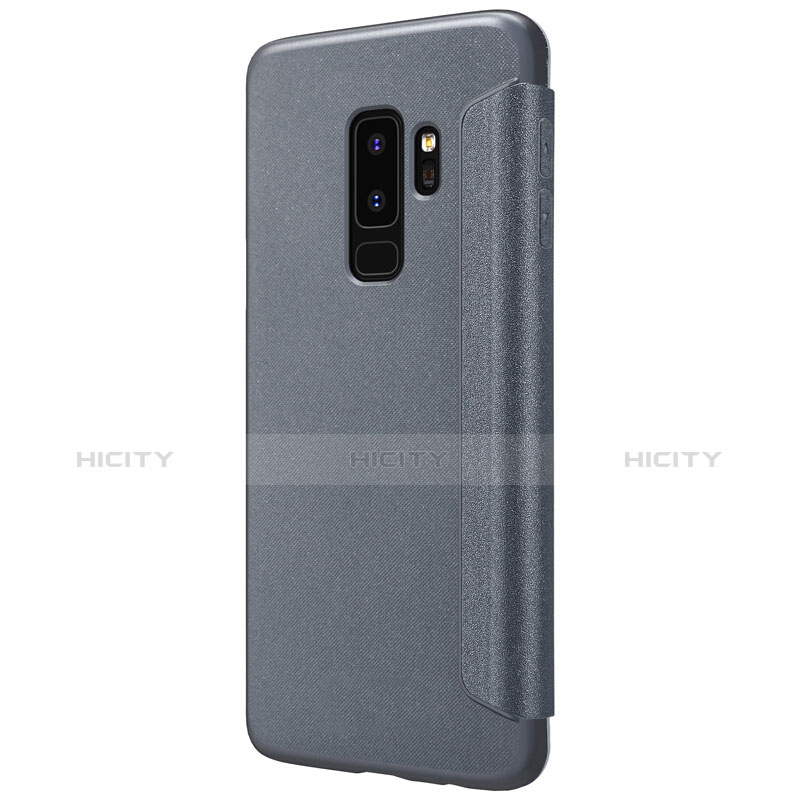 Custodia Portafoglio In Pelle con Supporto per Samsung Galaxy S9 Plus Nero