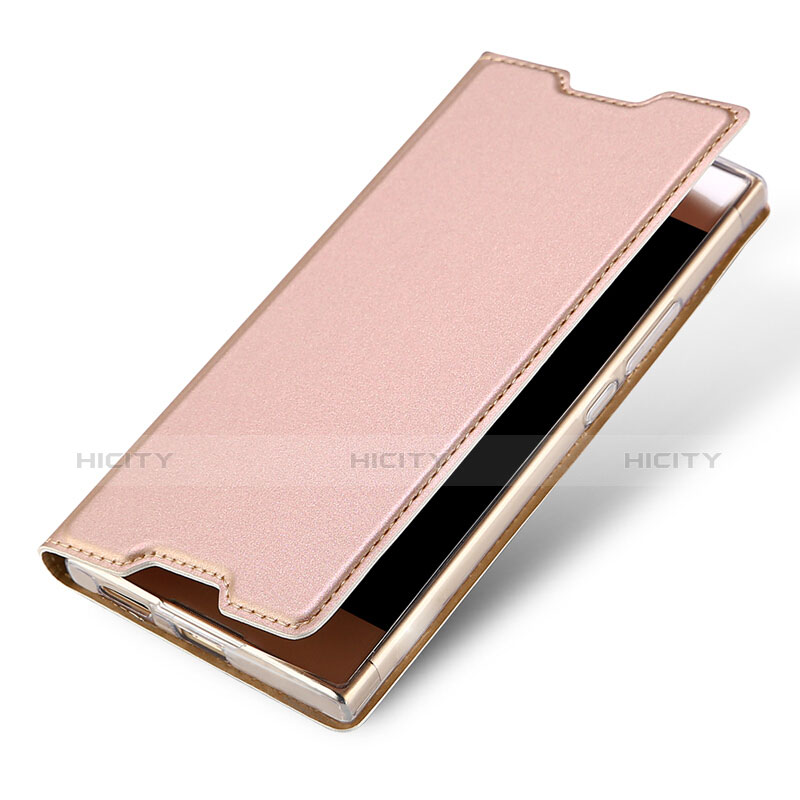 Custodia Portafoglio In Pelle con Supporto per Sony Xperia L1 Rosa