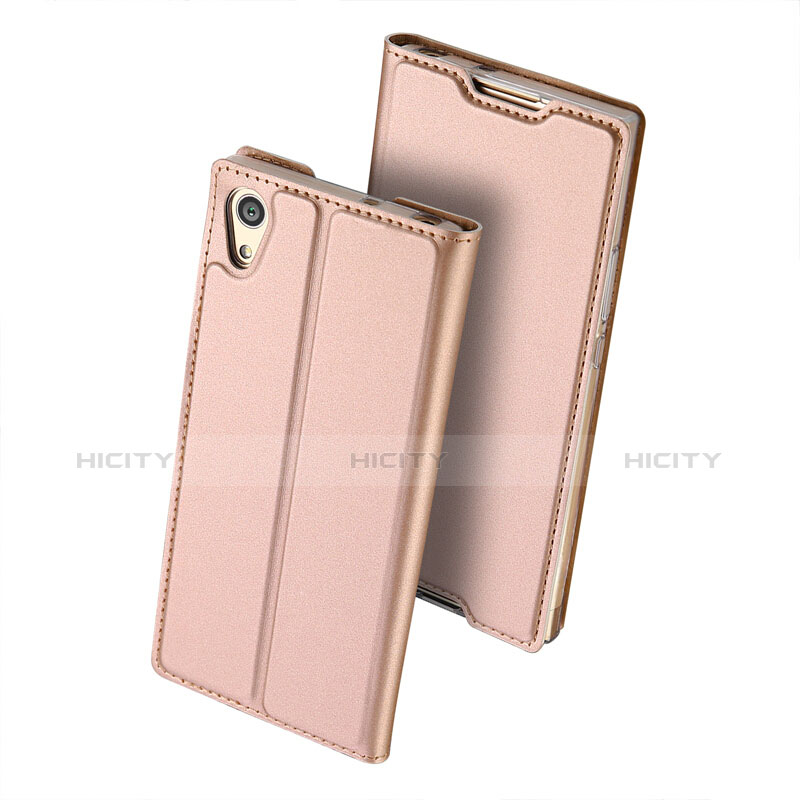 Custodia Portafoglio In Pelle con Supporto per Sony Xperia L1 Rosa