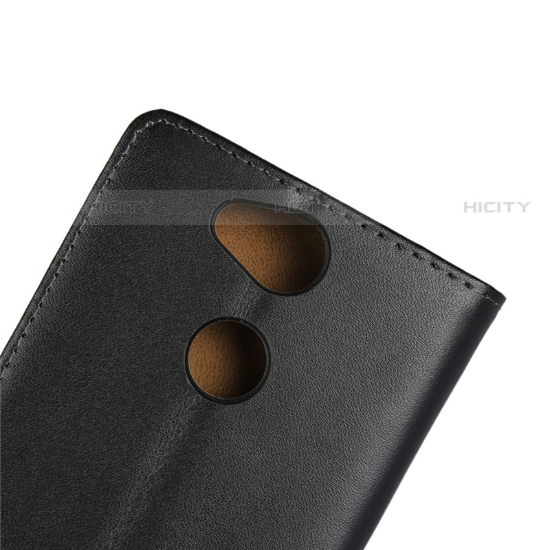 Custodia Portafoglio In Pelle con Supporto per Sony Xperia XA2 Nero