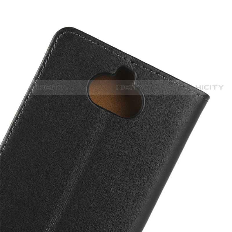 Custodia Portafoglio In Pelle con Supporto per Sony Xperia XA3 Nero