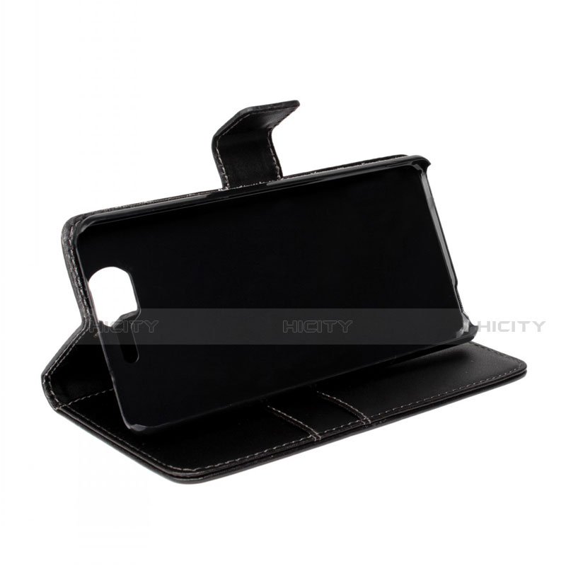 Custodia Portafoglio In Pelle con Supporto per Wiko Highway Nero