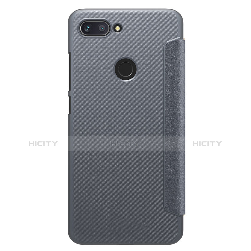 Custodia Portafoglio In Pelle con Supporto per Xiaomi Mi 8 Lite Grigio