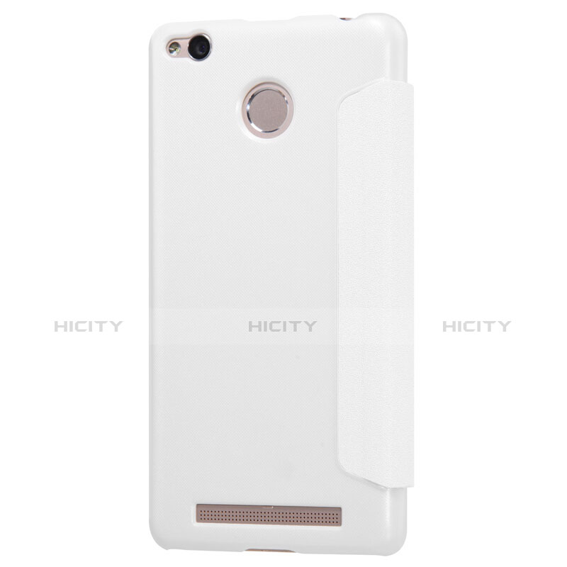 Custodia Portafoglio In Pelle con Supporto per Xiaomi Redmi 3 High Edition Bianco