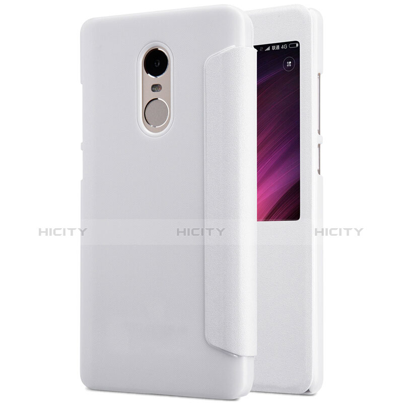 Custodia Portafoglio In Pelle con Supporto per Xiaomi Redmi Note 4 Standard Edition Bianco