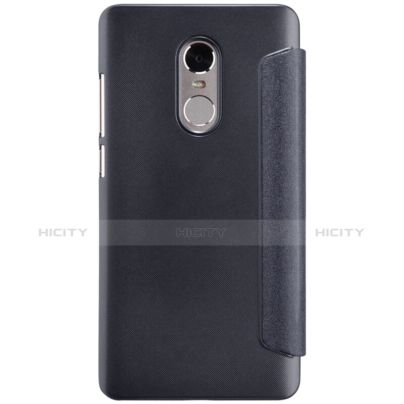 Custodia Portafoglio In Pelle con Supporto per Xiaomi Redmi Note 4 Standard Edition Nero