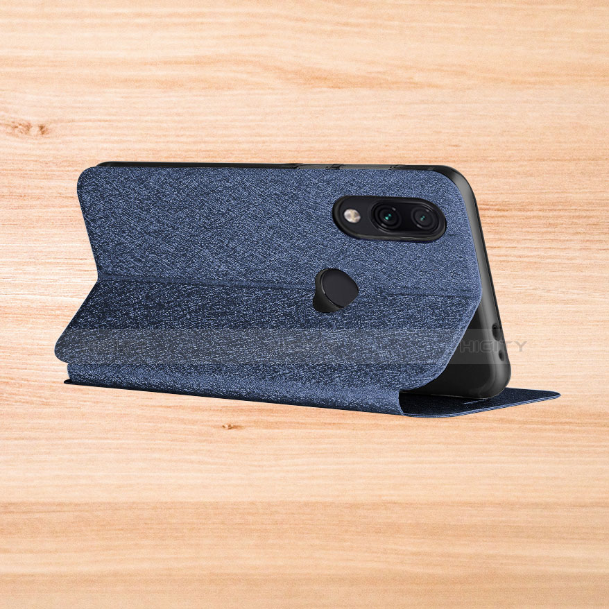 Custodia Portafoglio In Pelle con Supporto per Xiaomi Redmi Note 7 Blu