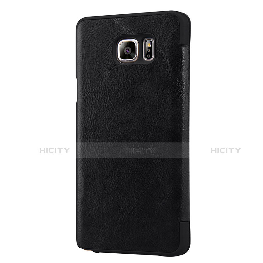 Custodia Portafoglio In Pelle con Supporto U01 per Samsung Galaxy S7 Edge G935F Nero