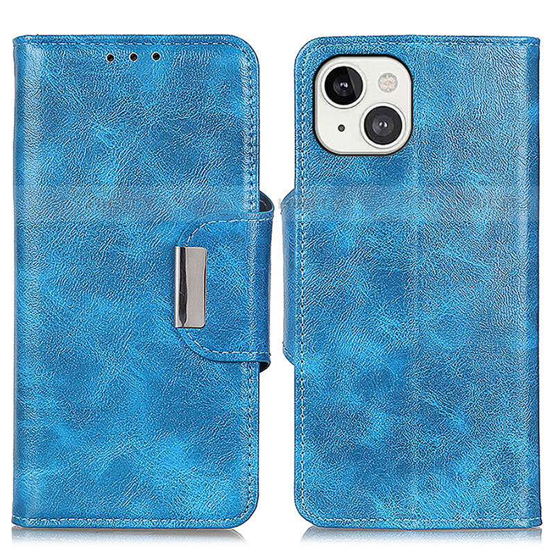 Custodia Portafoglio In Pelle Cover con Supporto A01 per Apple iPhone 13