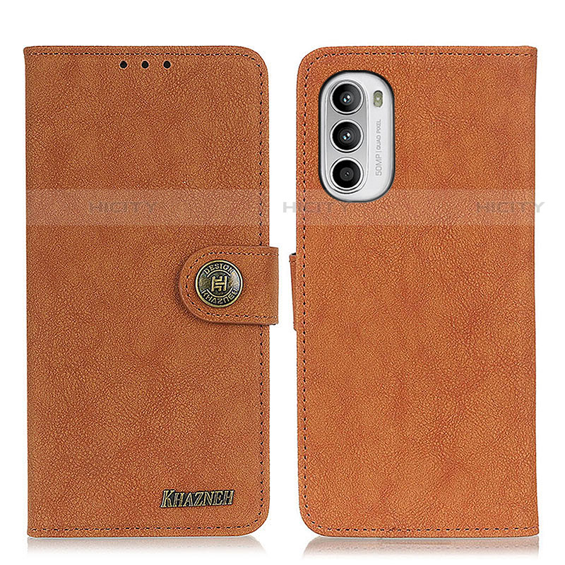 Custodia Portafoglio In Pelle Cover con Supporto A01D per Motorola MOTO G52 Marrone