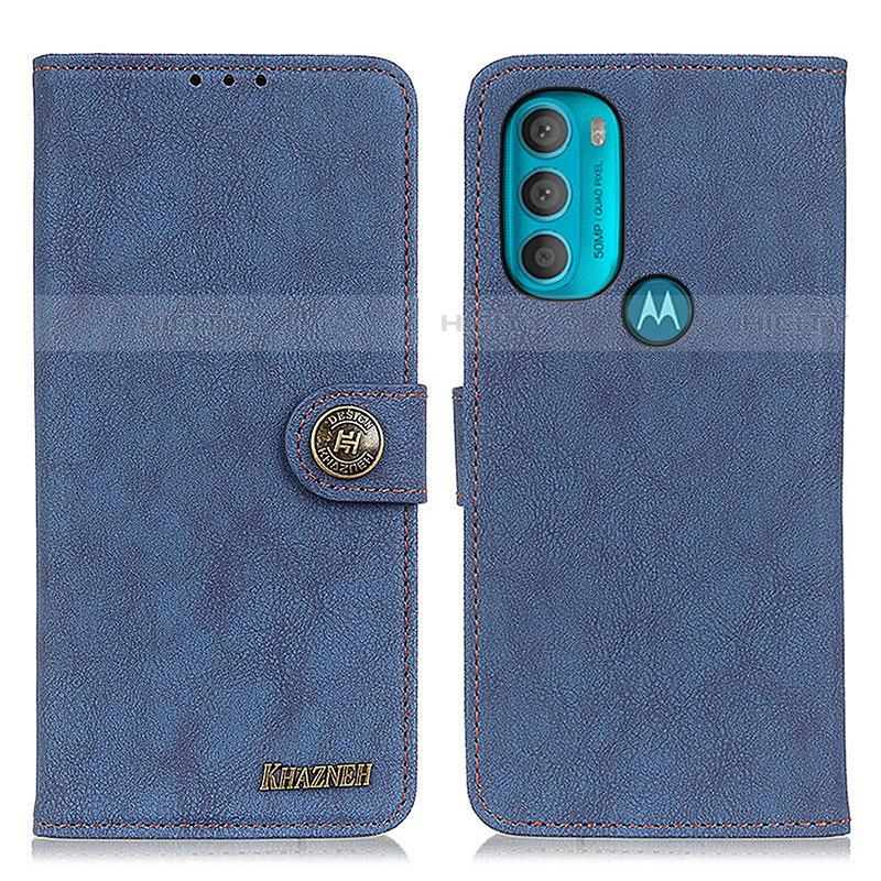 Custodia Portafoglio In Pelle Cover con Supporto A01D per Motorola Moto G71 5G Blu