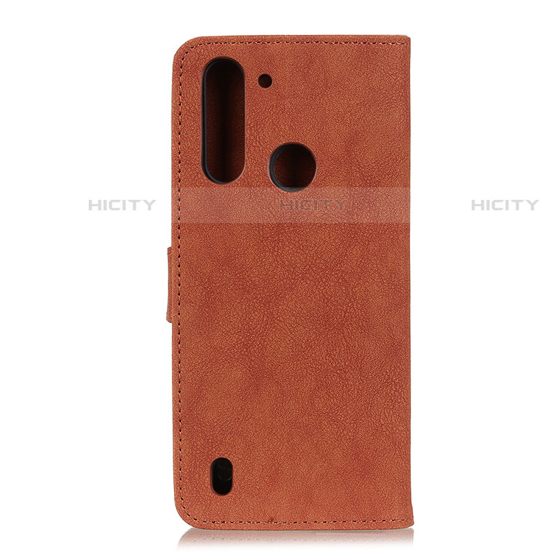 Custodia Portafoglio In Pelle Cover con Supporto A01D per Motorola Moto One Fusion Marrone