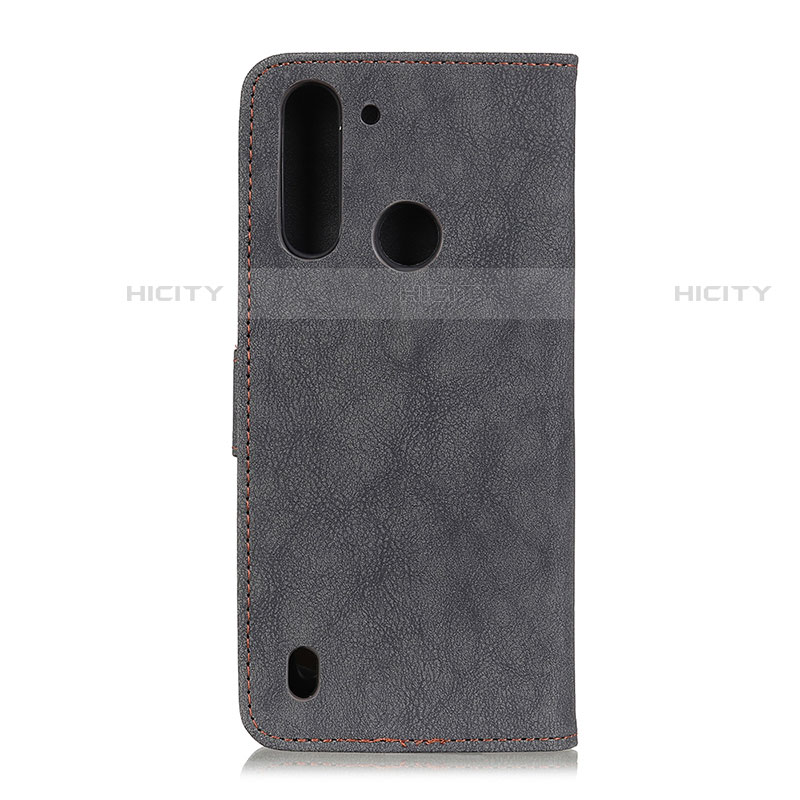 Custodia Portafoglio In Pelle Cover con Supporto A01D per Motorola Moto One Fusion Nero