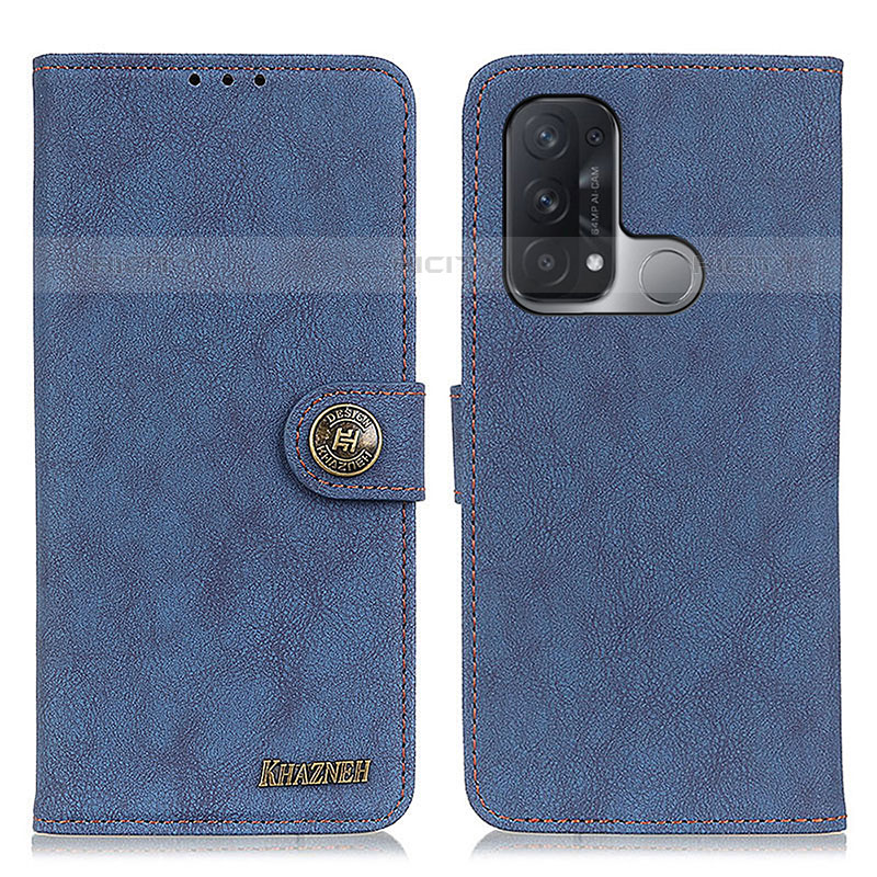 Custodia Portafoglio In Pelle Cover con Supporto A01D per Oppo Reno5 A Blu