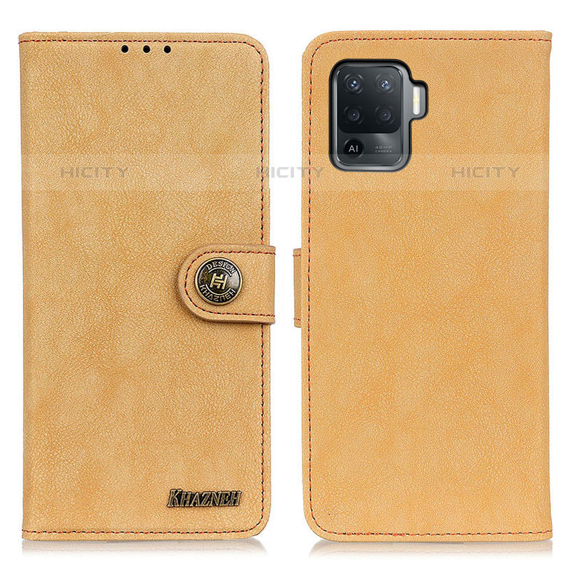 Custodia Portafoglio In Pelle Cover con Supporto A01D per Oppo Reno5 F Oro