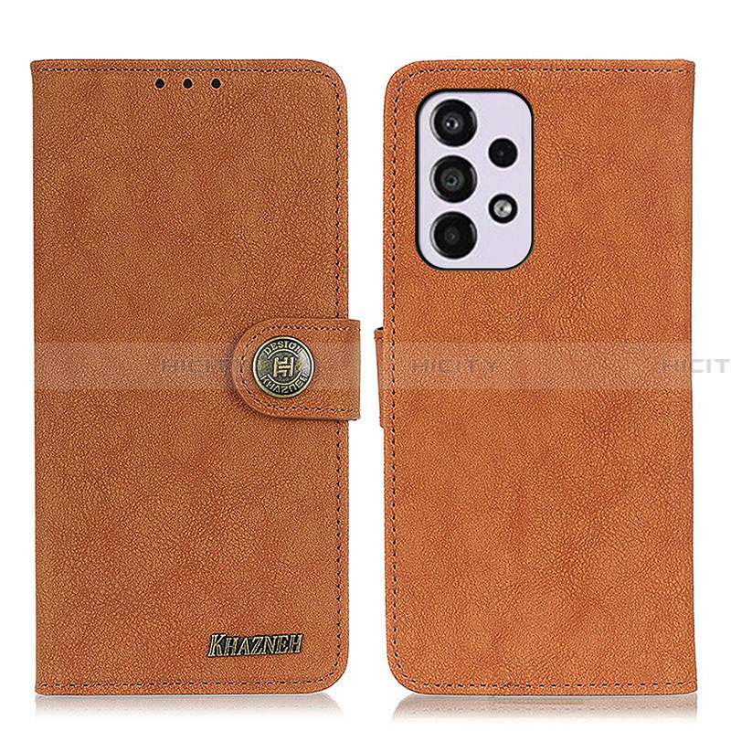 Custodia Portafoglio In Pelle Cover con Supporto A01D per Samsung Galaxy A33 5G Marrone