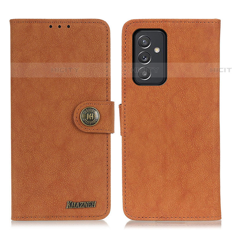 Custodia Portafoglio In Pelle Cover con Supporto A01D per Samsung Galaxy Quantum4 5G Marrone