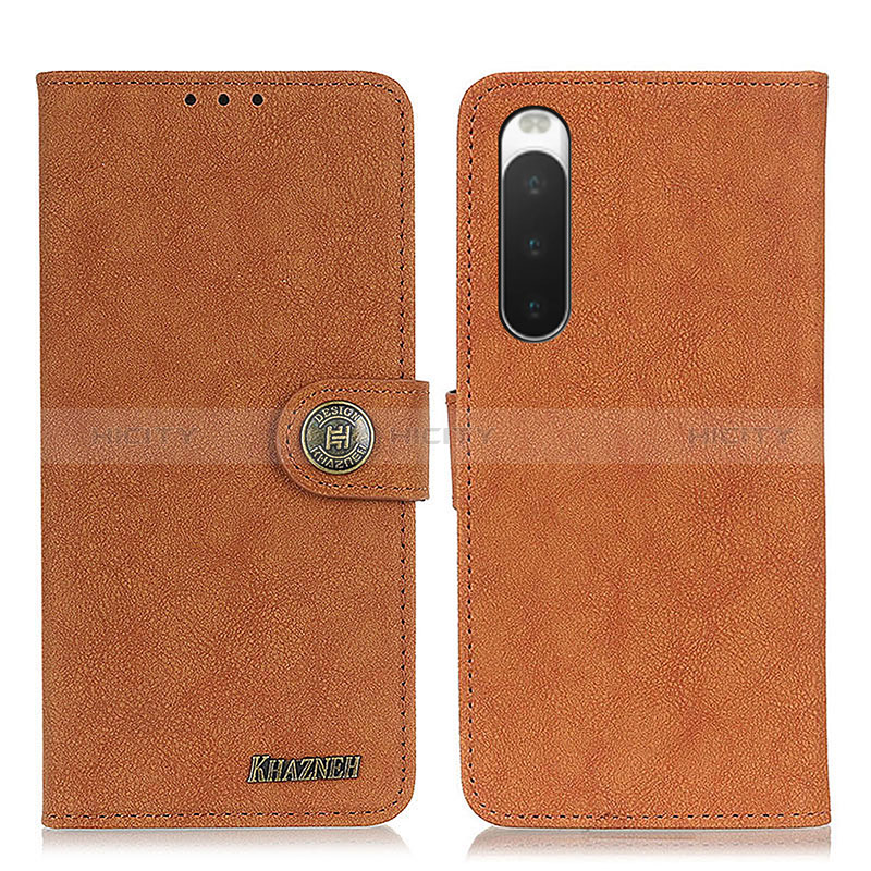 Custodia Portafoglio In Pelle Cover con Supporto A01D per Sony Xperia 10 V