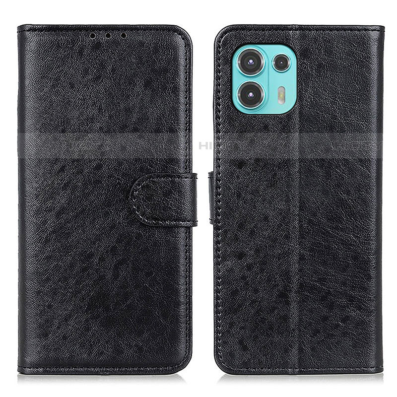 Custodia Portafoglio In Pelle Cover con Supporto A02D per Motorola Moto Edge 20 Lite 5G Nero