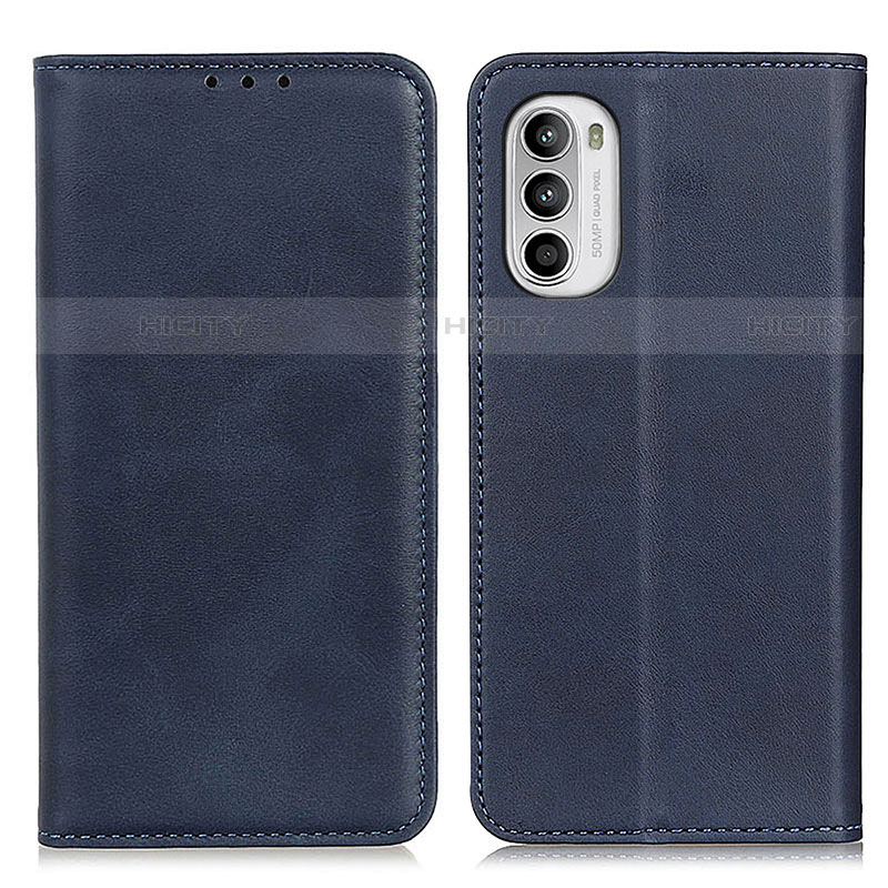 Custodia Portafoglio In Pelle Cover con Supporto A02D per Motorola Moto Edge (2022) 5G Blu