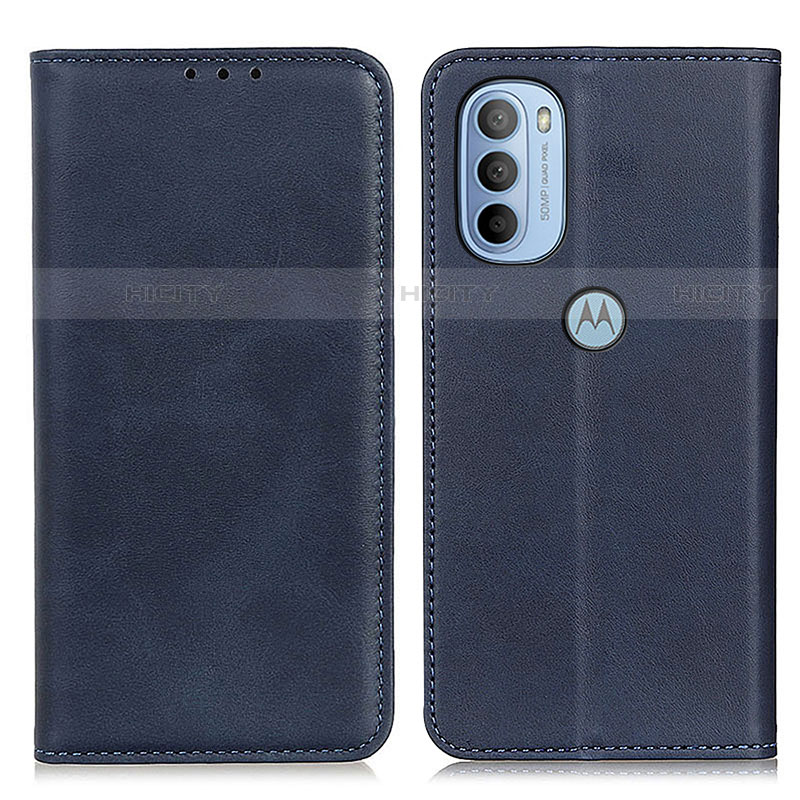 Custodia Portafoglio In Pelle Cover con Supporto A02D per Motorola Moto G31 Blu