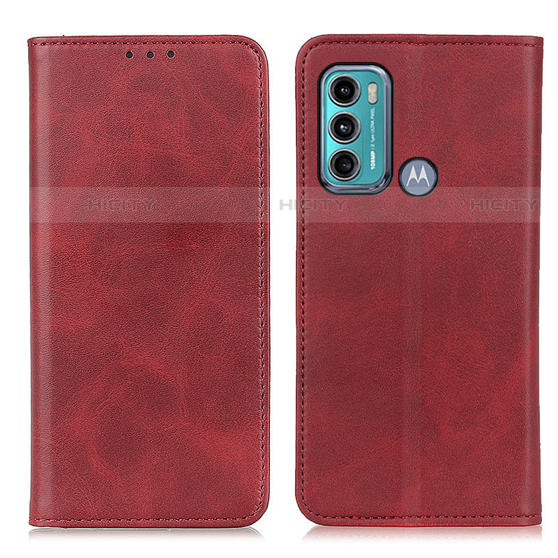 Custodia Portafoglio In Pelle Cover con Supporto A02D per Motorola Moto G40 Fusion Rosso