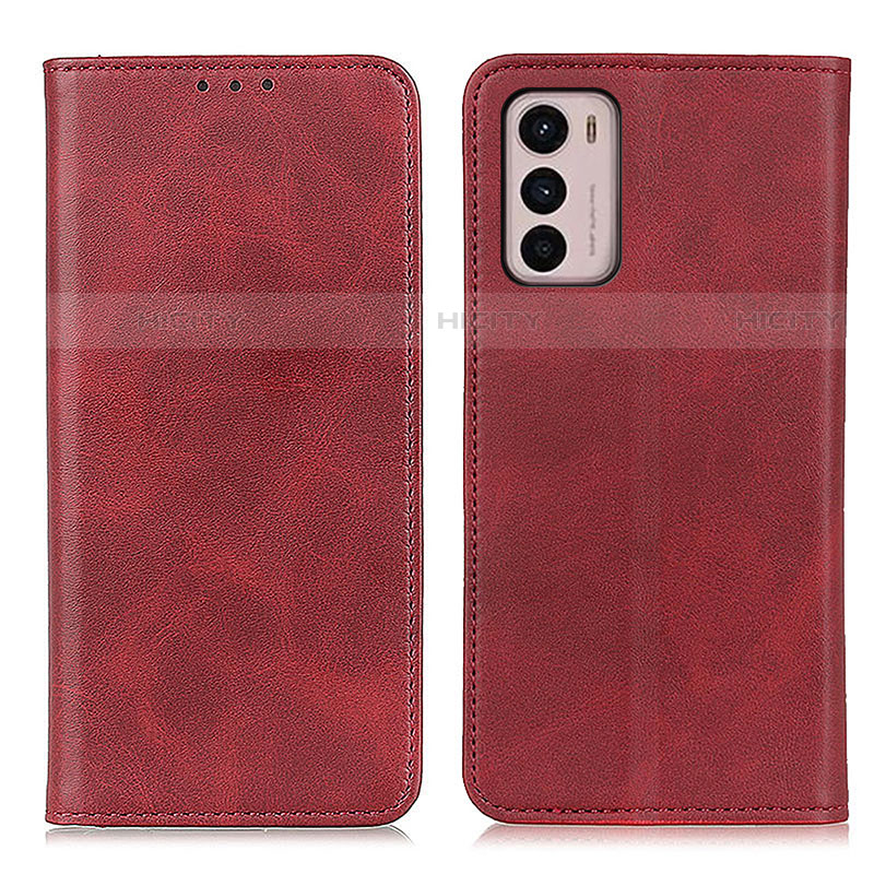 Custodia Portafoglio In Pelle Cover con Supporto A02D per Motorola Moto G42 Rosso