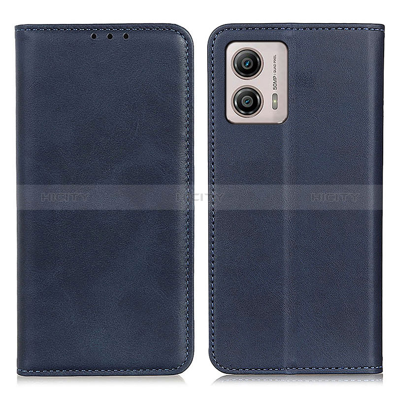 Custodia Portafoglio In Pelle Cover con Supporto A02D per Motorola Moto G53y 5G Blu