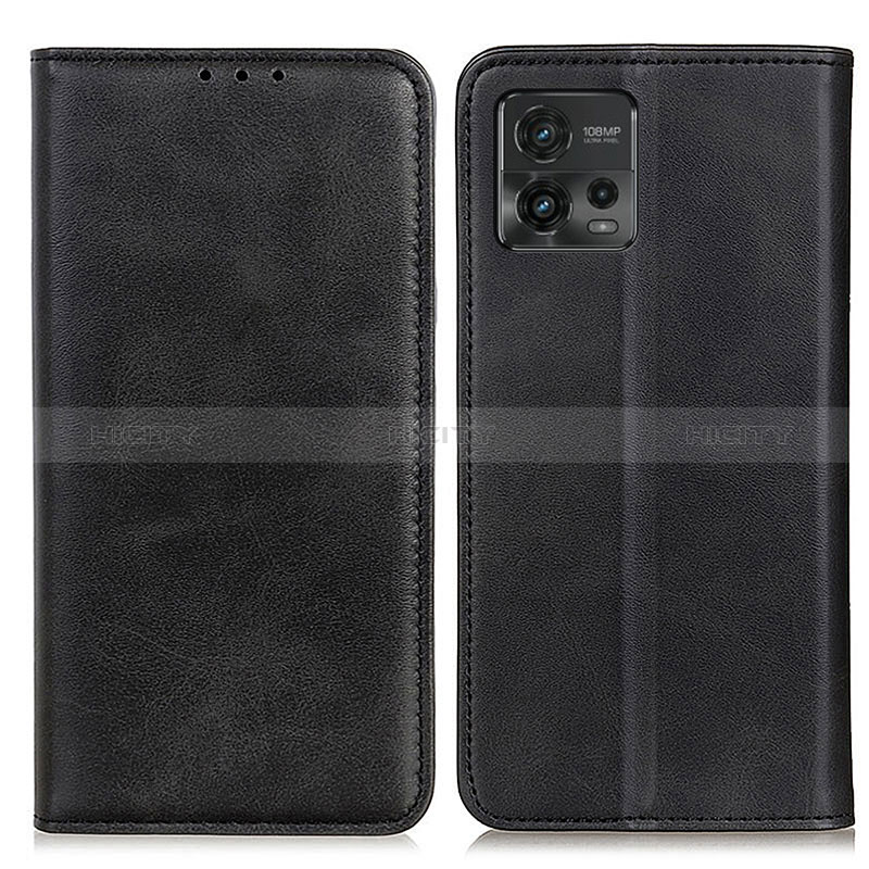 Custodia Portafoglio In Pelle Cover con Supporto A02D per Motorola Moto G72 Nero