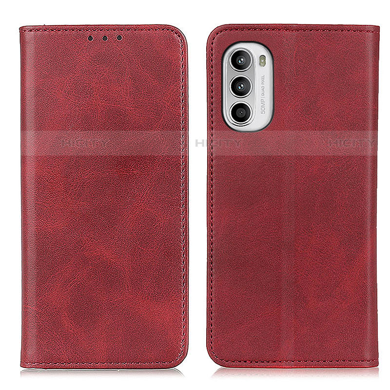 Custodia Portafoglio In Pelle Cover con Supporto A02D per Motorola Moto G82 5G Rosso