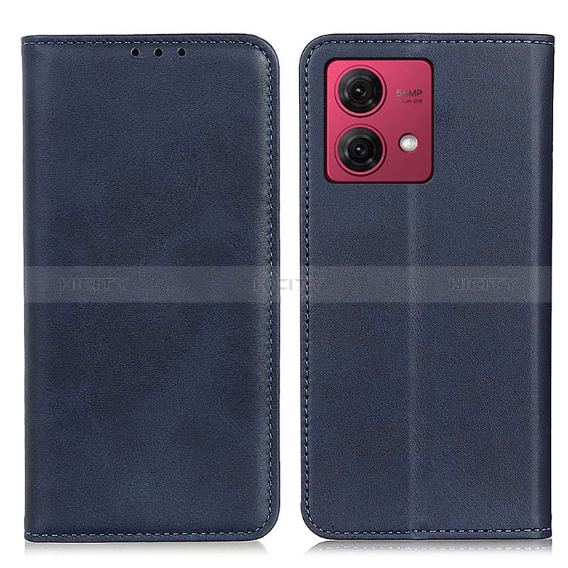 Custodia Portafoglio In Pelle Cover con Supporto A02D per Motorola Moto G84 5G Blu