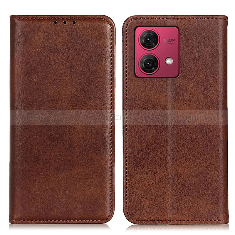 Custodia Portafoglio In Pelle Cover con Supporto A02D per Motorola Moto G84 5G Marrone