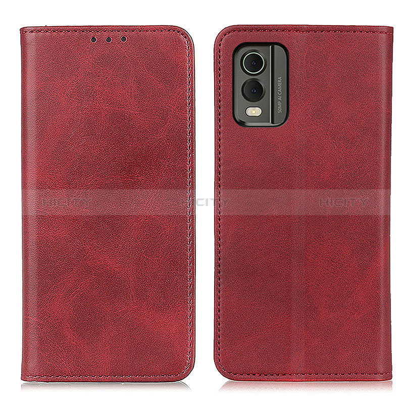 Custodia Portafoglio In Pelle Cover con Supporto A02D per Nokia C32 Rosso