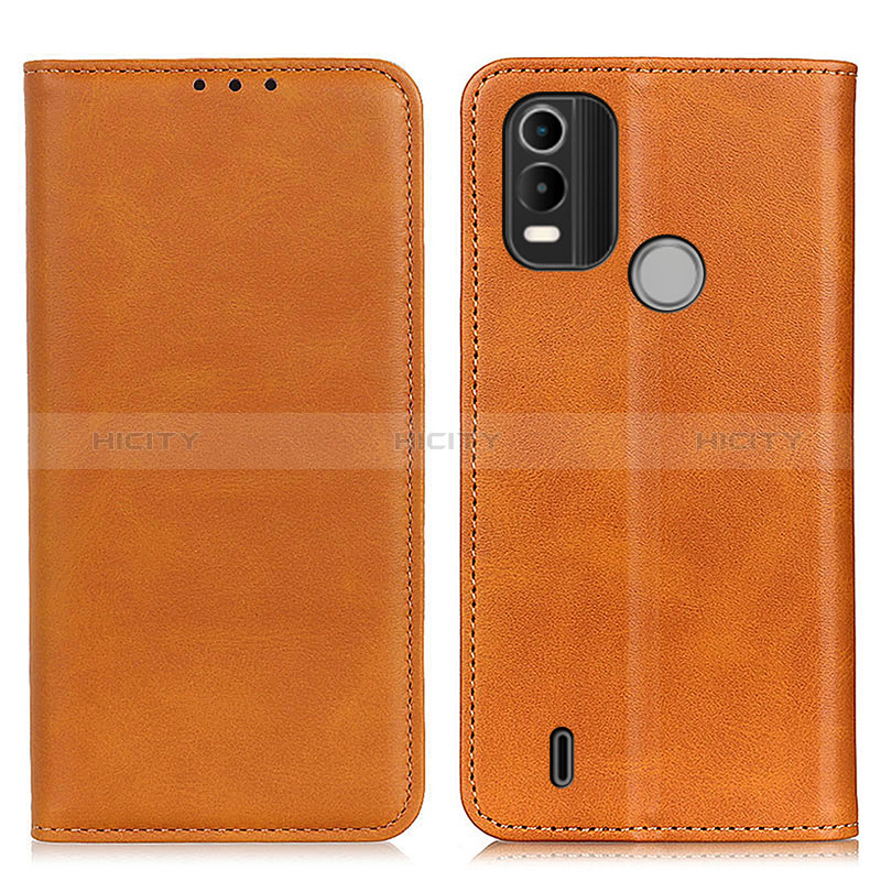 Custodia Portafoglio In Pelle Cover con Supporto A02D per Nokia G11 Plus Marrone Chiaro