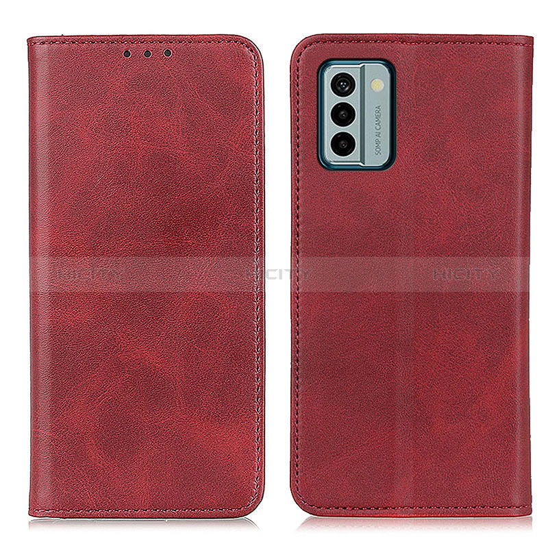 Custodia Portafoglio In Pelle Cover con Supporto A02D per Nokia G22 Rosso