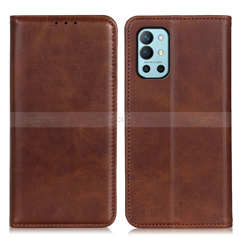 Custodia Portafoglio In Pelle Cover con Supporto A02D per OnePlus 9R 5G Marrone