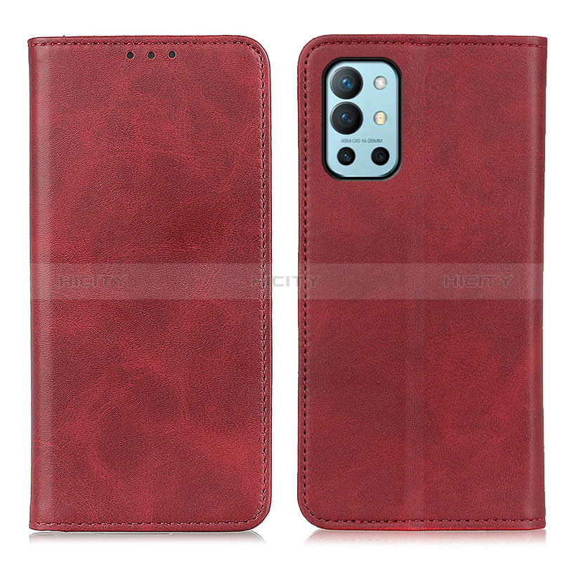 Custodia Portafoglio In Pelle Cover con Supporto A02D per OnePlus 9R 5G Rosso