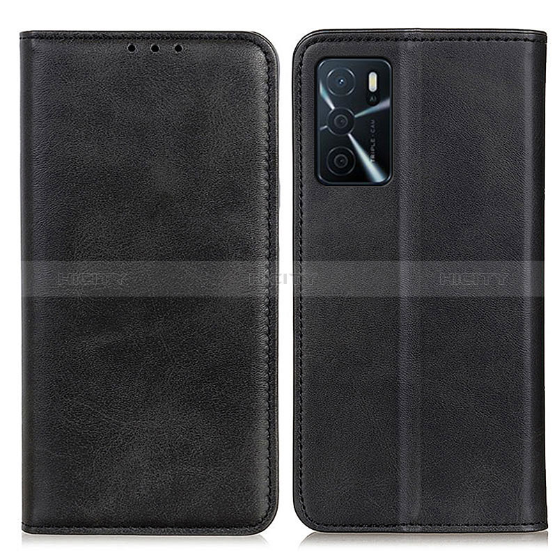 Custodia Portafoglio In Pelle Cover con Supporto A02D per Oppo A16 Nero