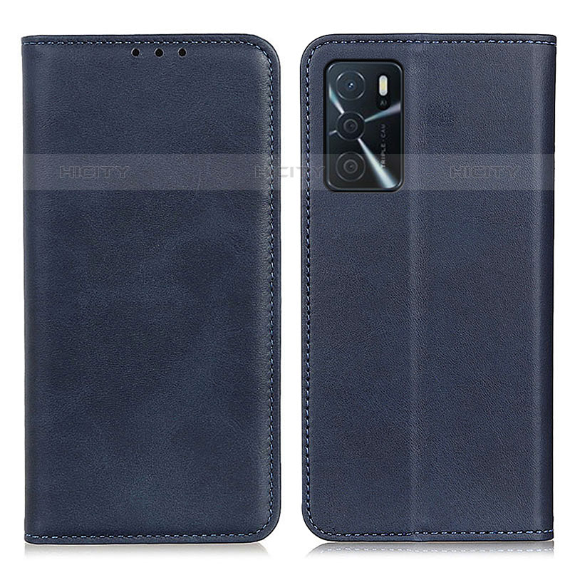 Custodia Portafoglio In Pelle Cover con Supporto A02D per Oppo A16s Blu