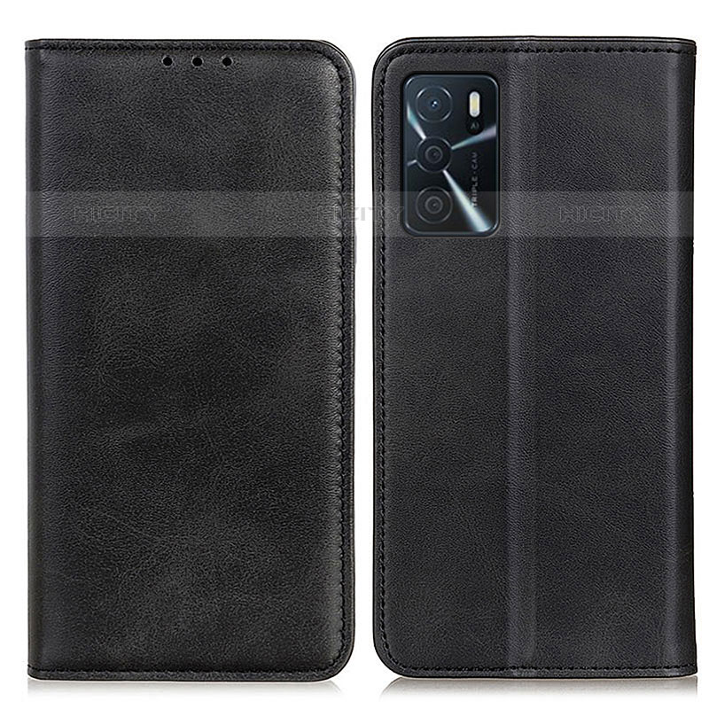 Custodia Portafoglio In Pelle Cover con Supporto A02D per Oppo A54s Nero